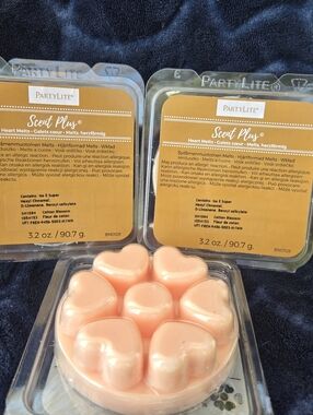 PartyLite Scent Plus Heart Melts - 3 Pack Cotton Blossom